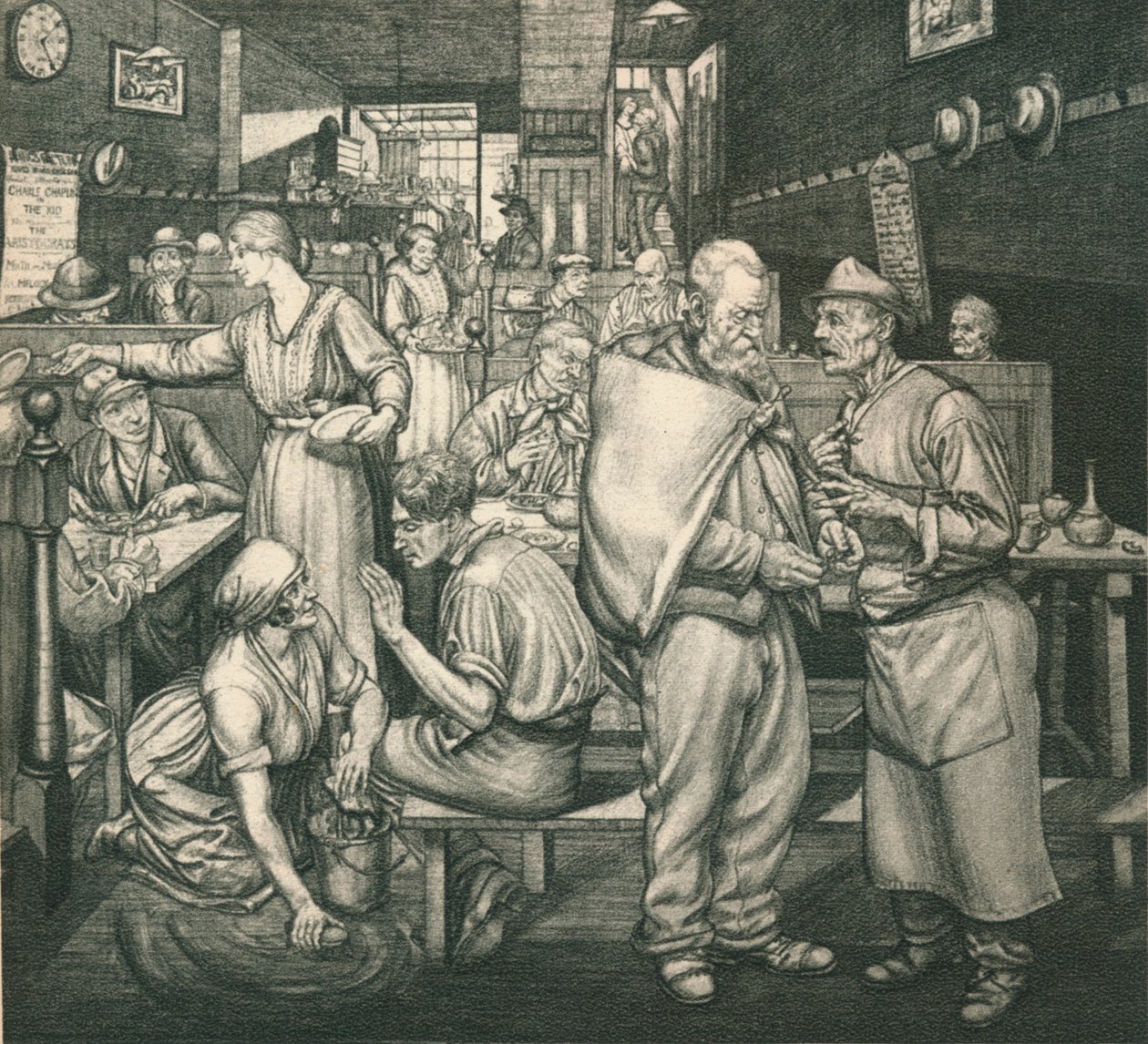 ईटिंग-हाउस, चेल्सी, c1911-1924, 1924 द्वारा नौकरी निक्सन