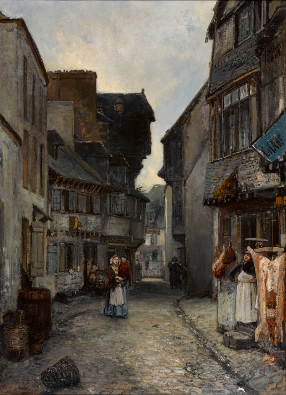 Landerneau में एक सड़क द्वारा जोहान बर्थोल्ड जोंगकिंड