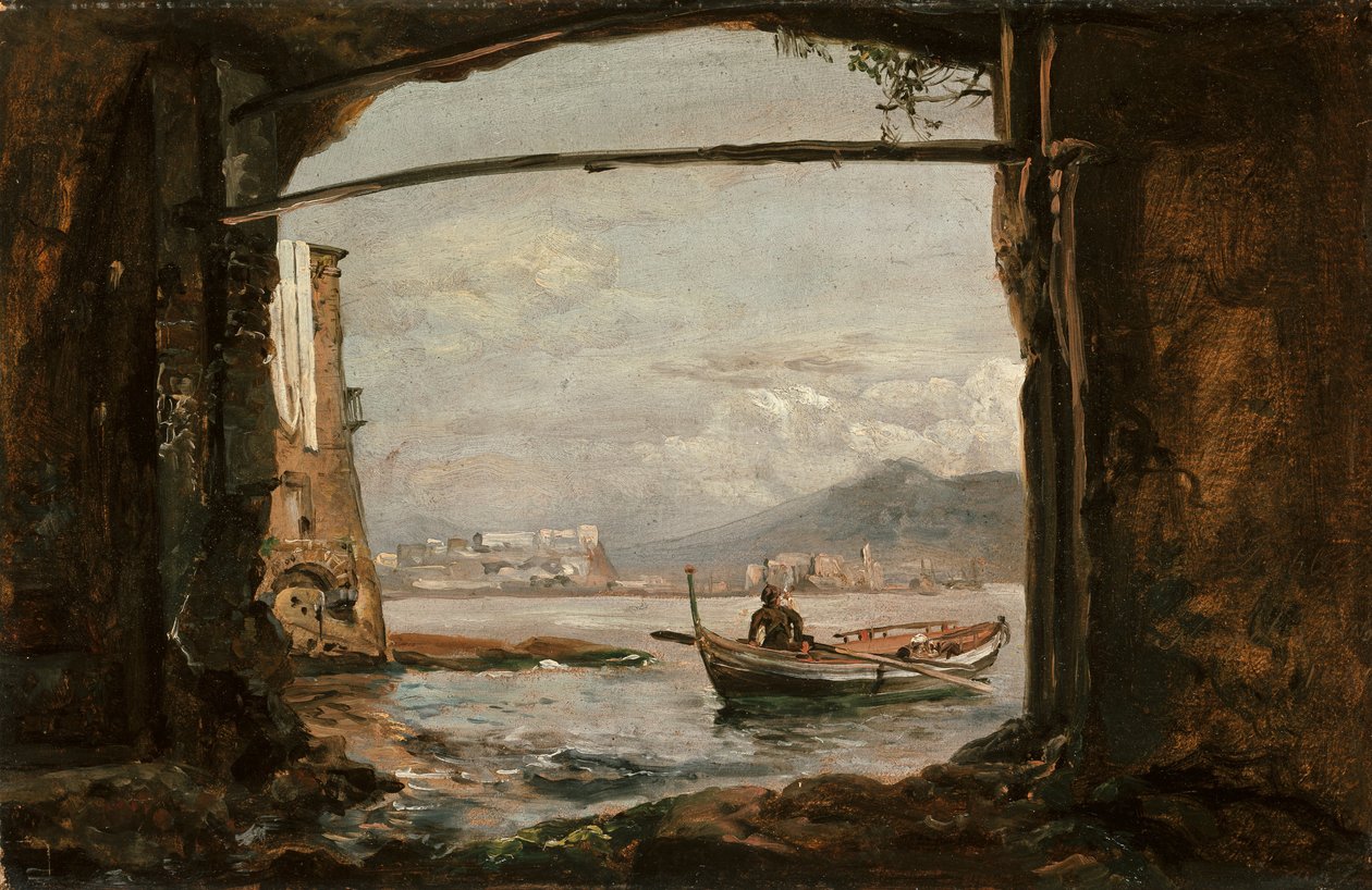 Posillipo के पास एक ग्रोटो से देखें द्वारा जोहान क्रिश्चियन डाहल