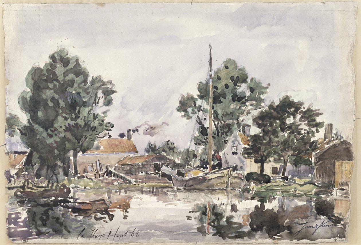 हेग में एक नहर, 1868 द्वारा जोहान बर्थोल्ड जोंगकिंड
