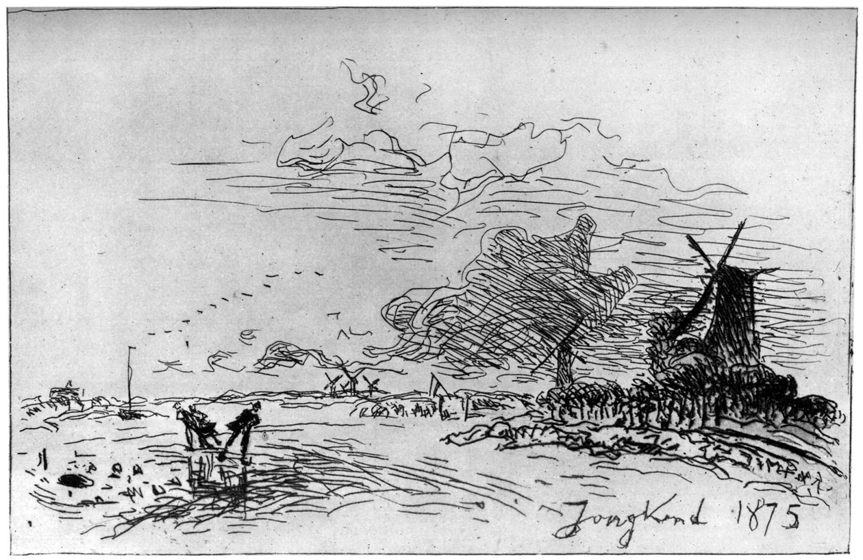 नहर अध्यक्ष रॉटरडैम, नहर नियर रॉटरडैम c1830-1890 1924 द्वारा जोहान बर्थोल्ड जोंगकिंड