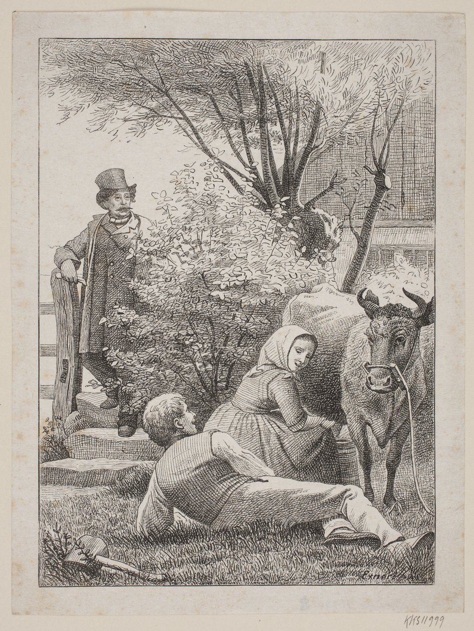 quot;सिडस्टिल विद योर रेड काउquot;, Chr का शीर्षक पृष्ठ। विन्थस quot;वुडकटquot; द्वारा जोहान फ्रेडरिक रोसेनस्टैंड