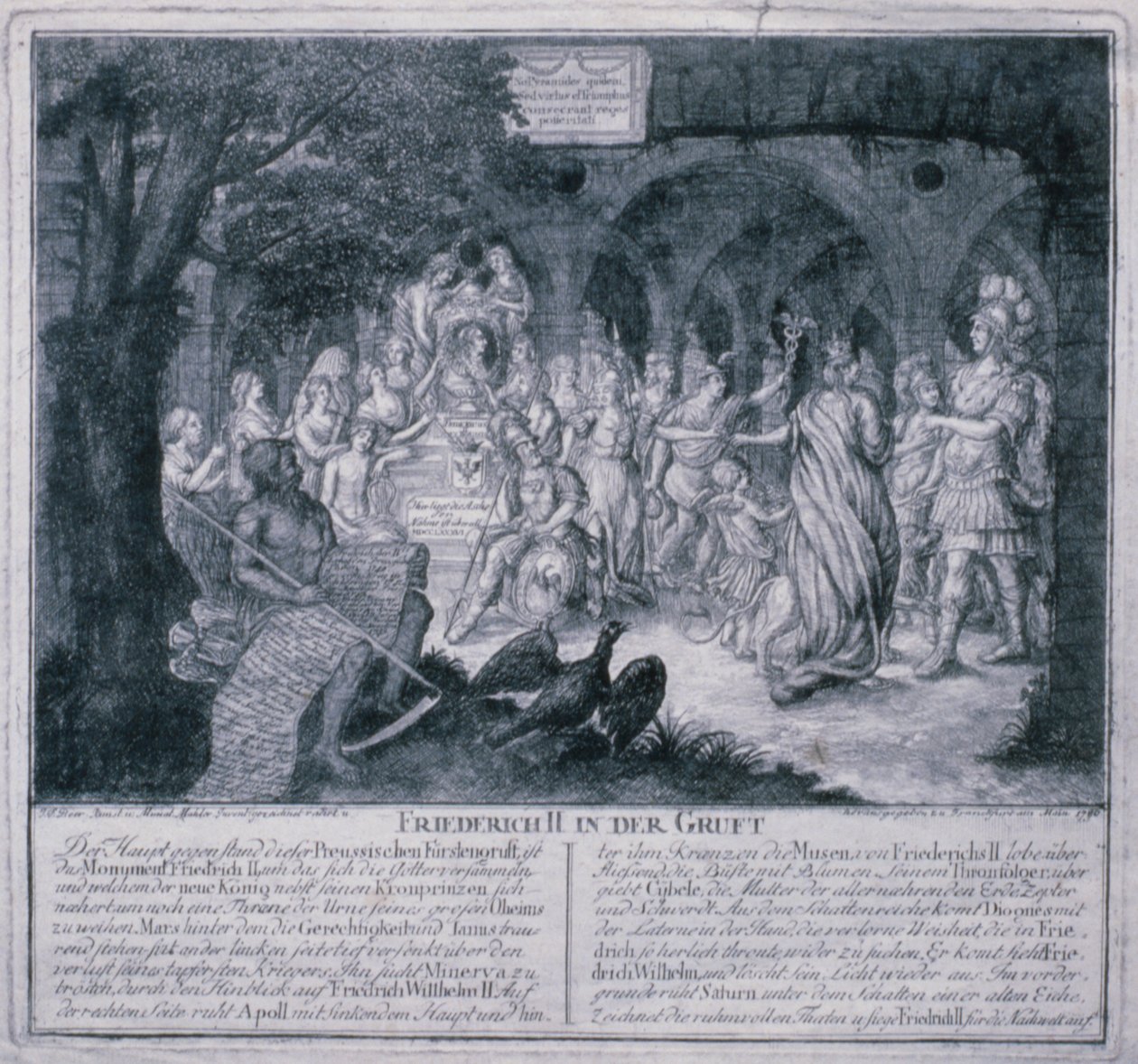 क्रिप्ट, 1786 में फ्रेडरिक II द्वारा जोहान फ्रेडरिक बीयर