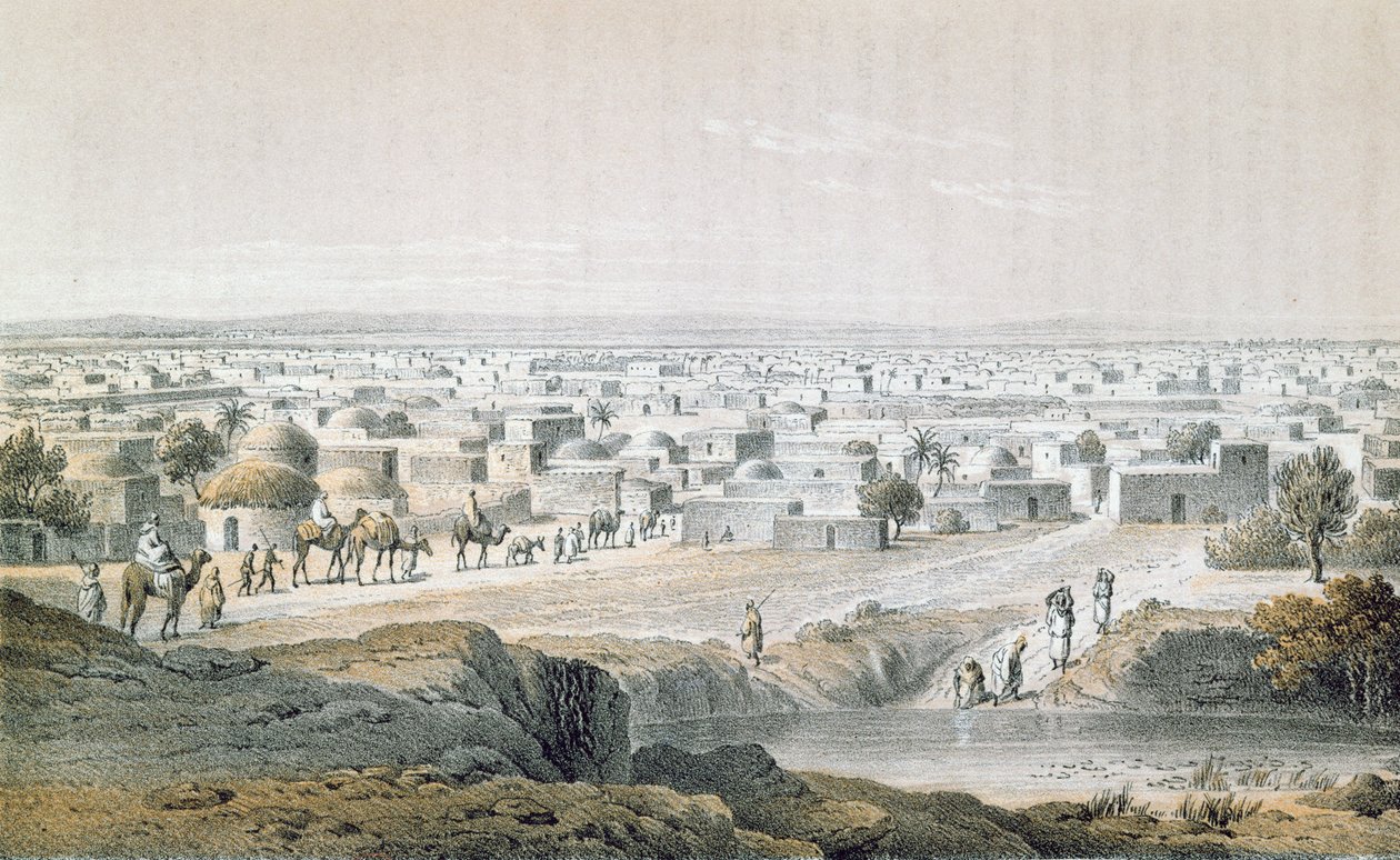 हेनो बार्थ (1821-65) द्वारा 1857 में प्रकाशित कानो, नाइजीरिया, 1851 में &39;ट्रैवल्स एंड डिसर्विस इन नॉर्थ एंड सेंट्रल अफ्रीका&39;, 1857 में प्रकाशित द्वारा जोहान मार्टिन बर्नट्ज