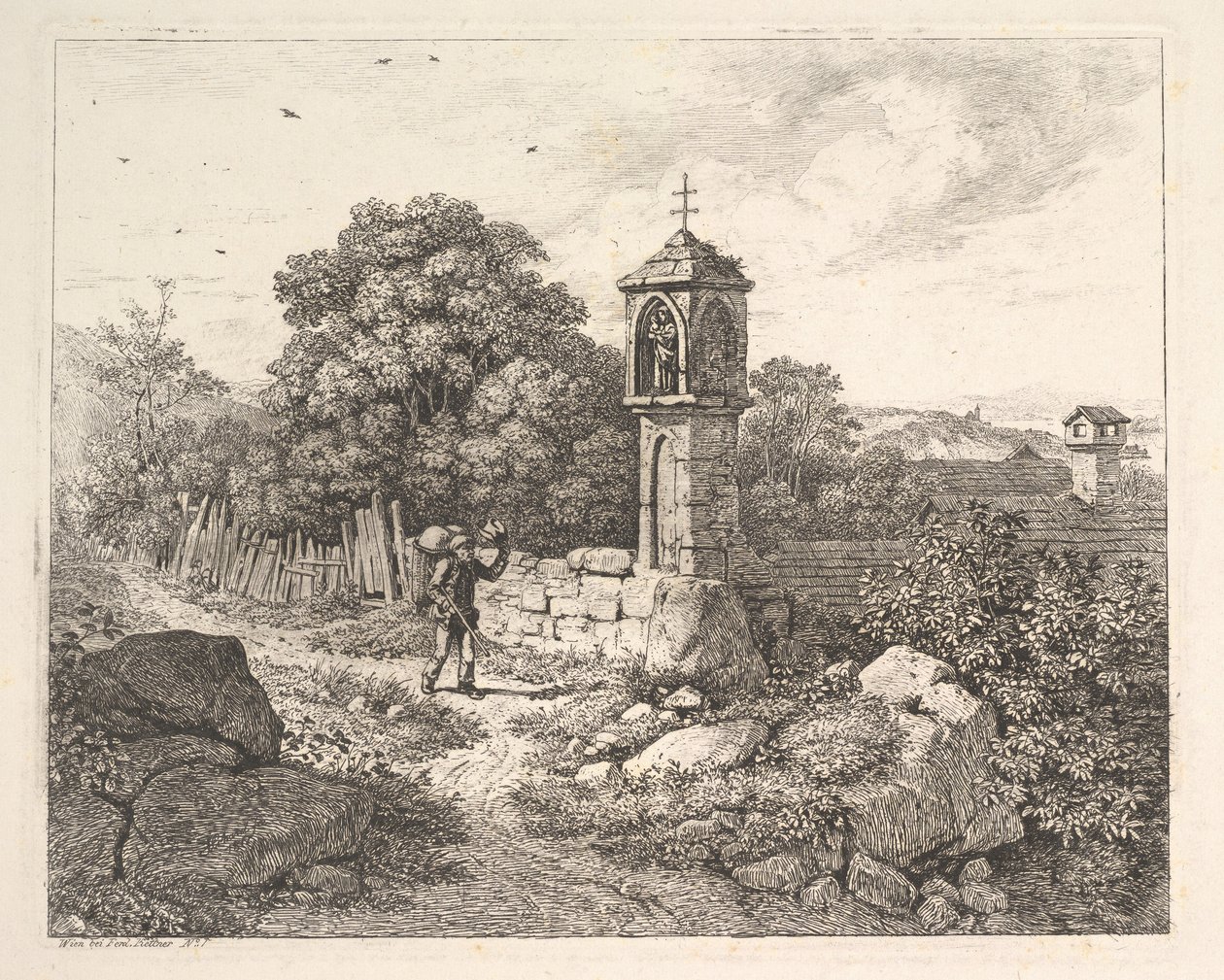 मैरी की मूर्ति, 1817 को एक किसान अभिवादन। द्वारा जोहान क्रिश्चियन एरहार्ड