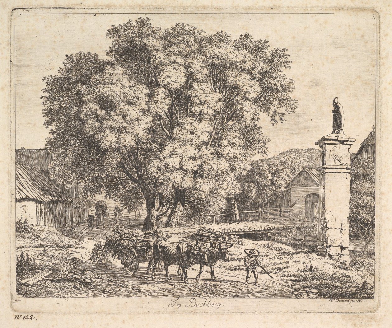 बुचबर्ग में, 1817। द्वारा जोहान क्रिश्चियन एरहार्ड