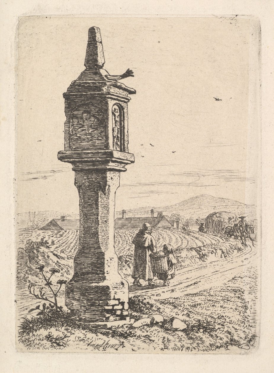 आयरन हैंड के साथ मेमोरियल कॉलम, 1811। द्वारा जोहान क्रिश्चियन एरहार्ड