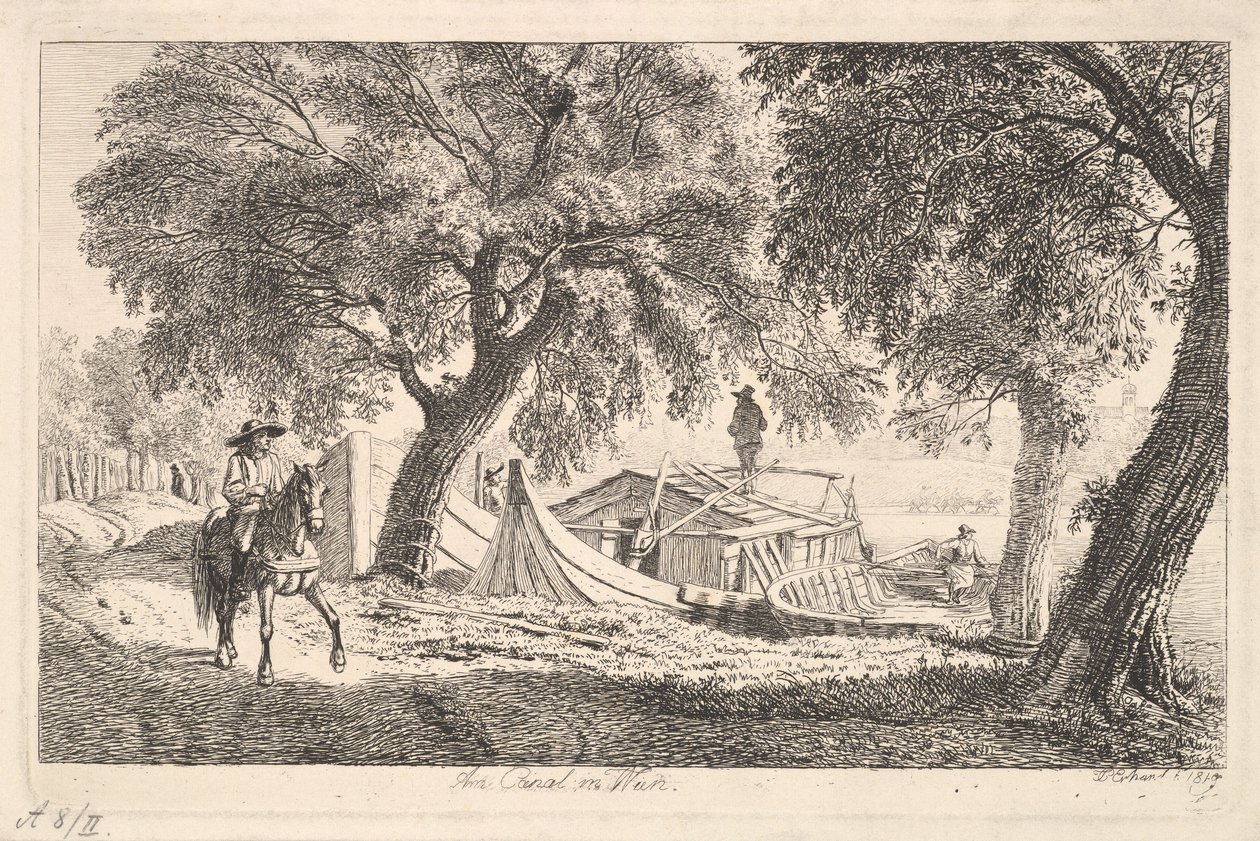 1819 में वियना में नहर पर। द्वारा जोहान क्रिश्चियन एरहार्ड