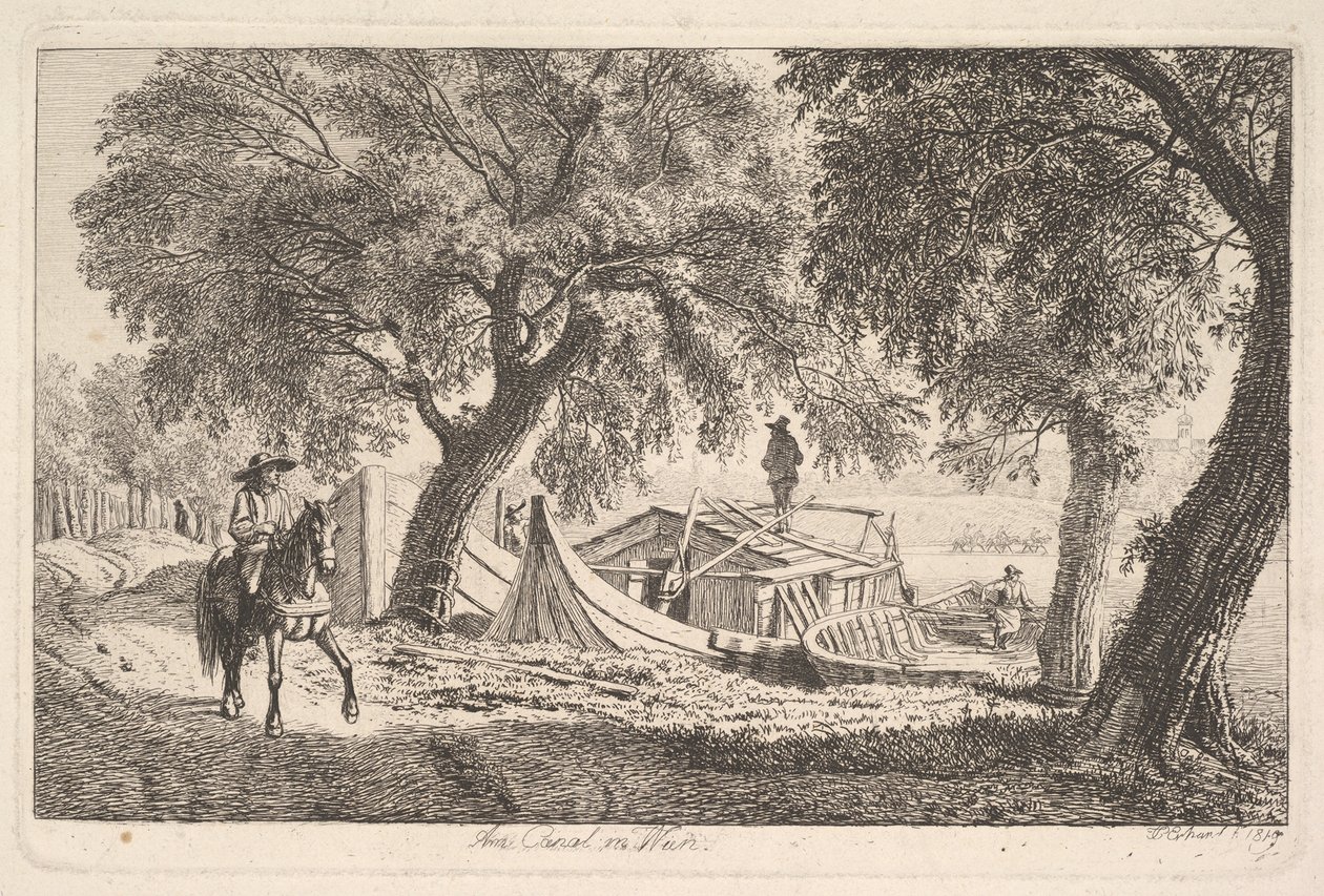 1819 में वियना में नहर पर। द्वारा जोहान क्रिश्चियन एरहार्ड