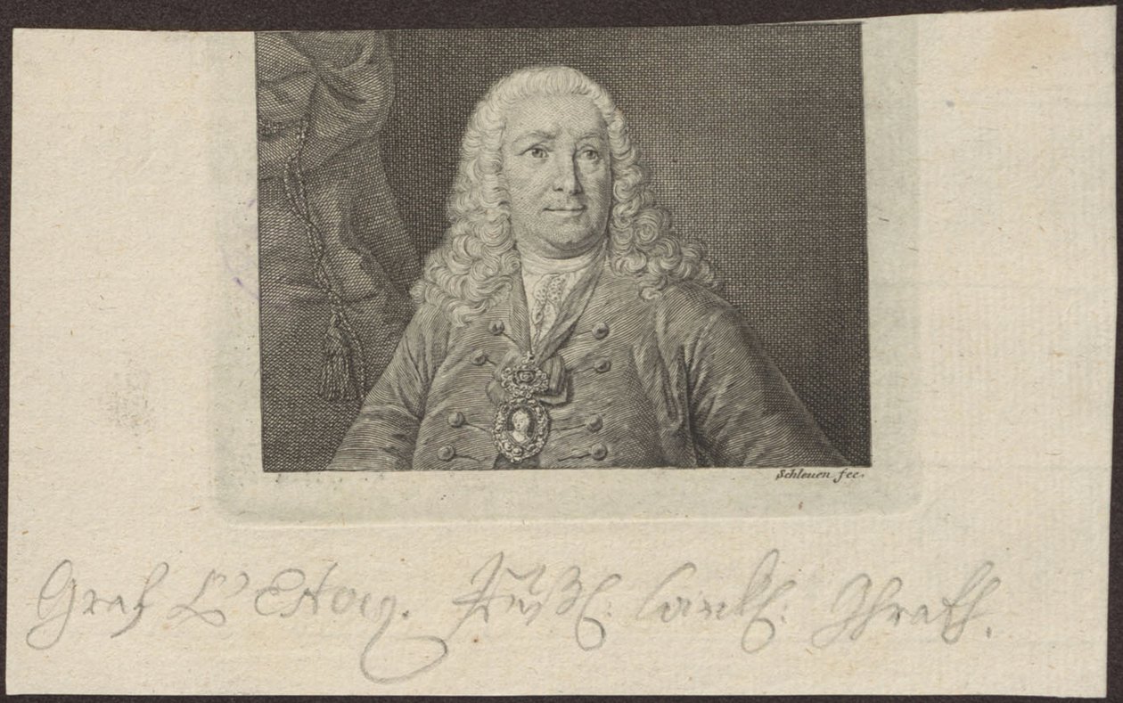 काउंट जीन आर्मंड डी ल'एस्टोक 1692-1767 द्वारा जोहान डेविड श्ल्यूएन द एल्डर
