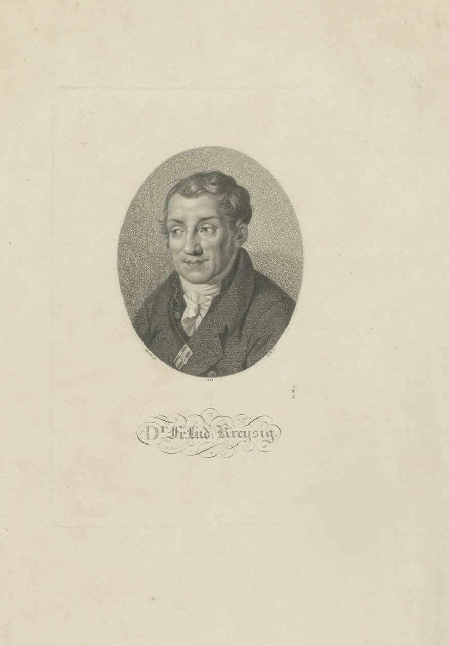 फ्रेडरिक लुडविग क्रेयसिग का पोर्ट्रेट 1770-1839, 1826। द्वारा जोहान फ्रेडरिक बोल्ट