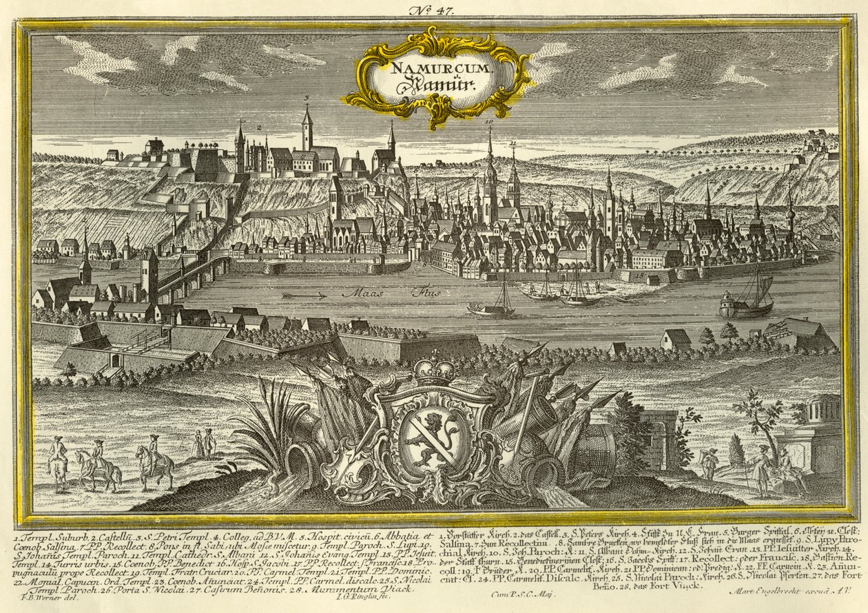 नामुर, c1740। द्वारा जोहान जॉर्ज रिंगलिन