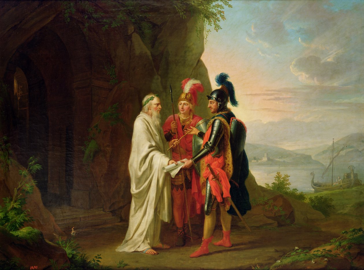 खोलो रिनाल्डो, 1782 की खोज में कार्लो और उबाल्डो ने जादूगर की यात्रा की द्वारा जोहान हेनरिक टिस्किन