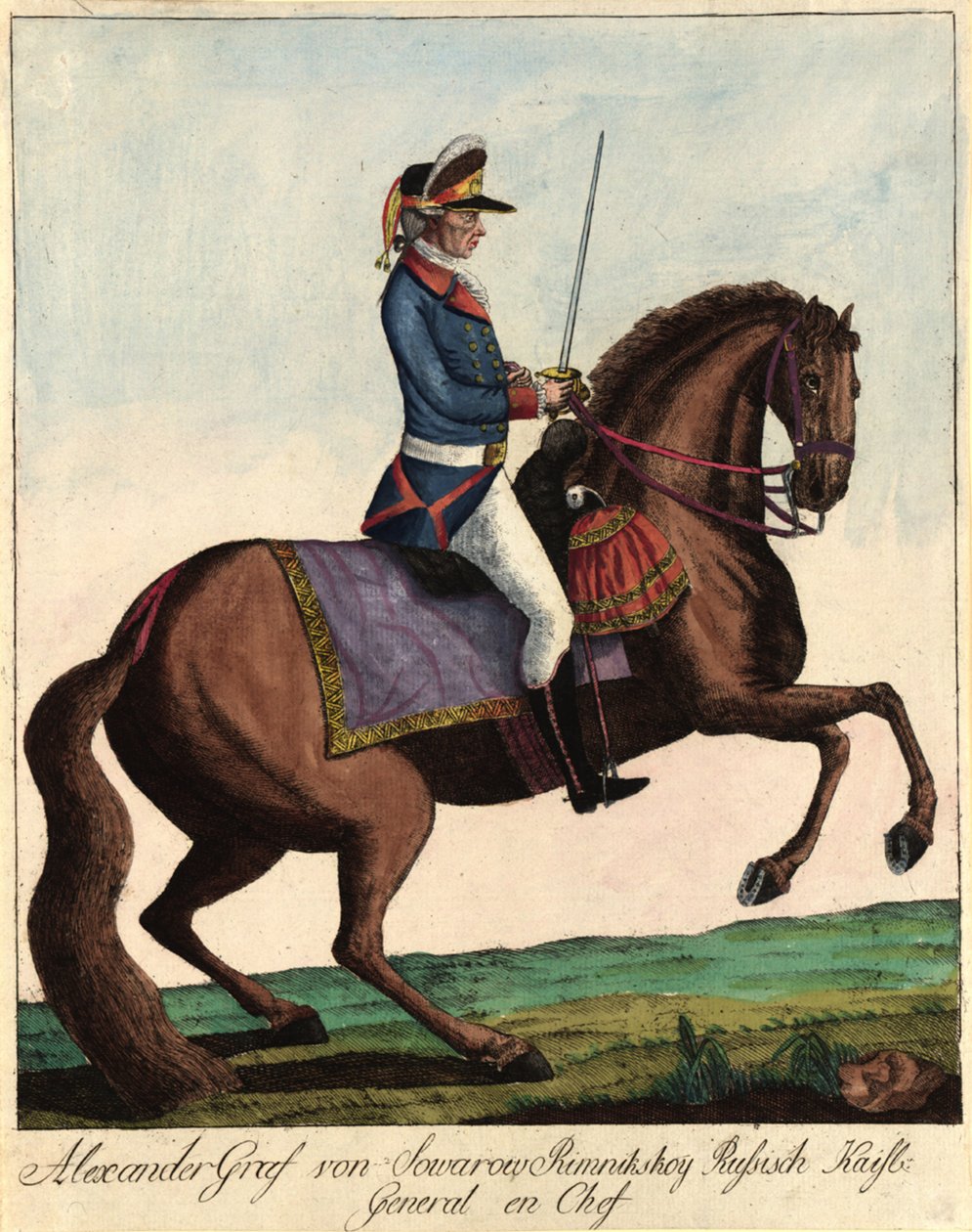फील्ड मार्शल जनरलिसिमो प्रिंस अलेक्जेंडर सुवोरोव 1729-1800, सी। 1790. द्वारा जोहान हिरोनिमस लोसेचनकोहल