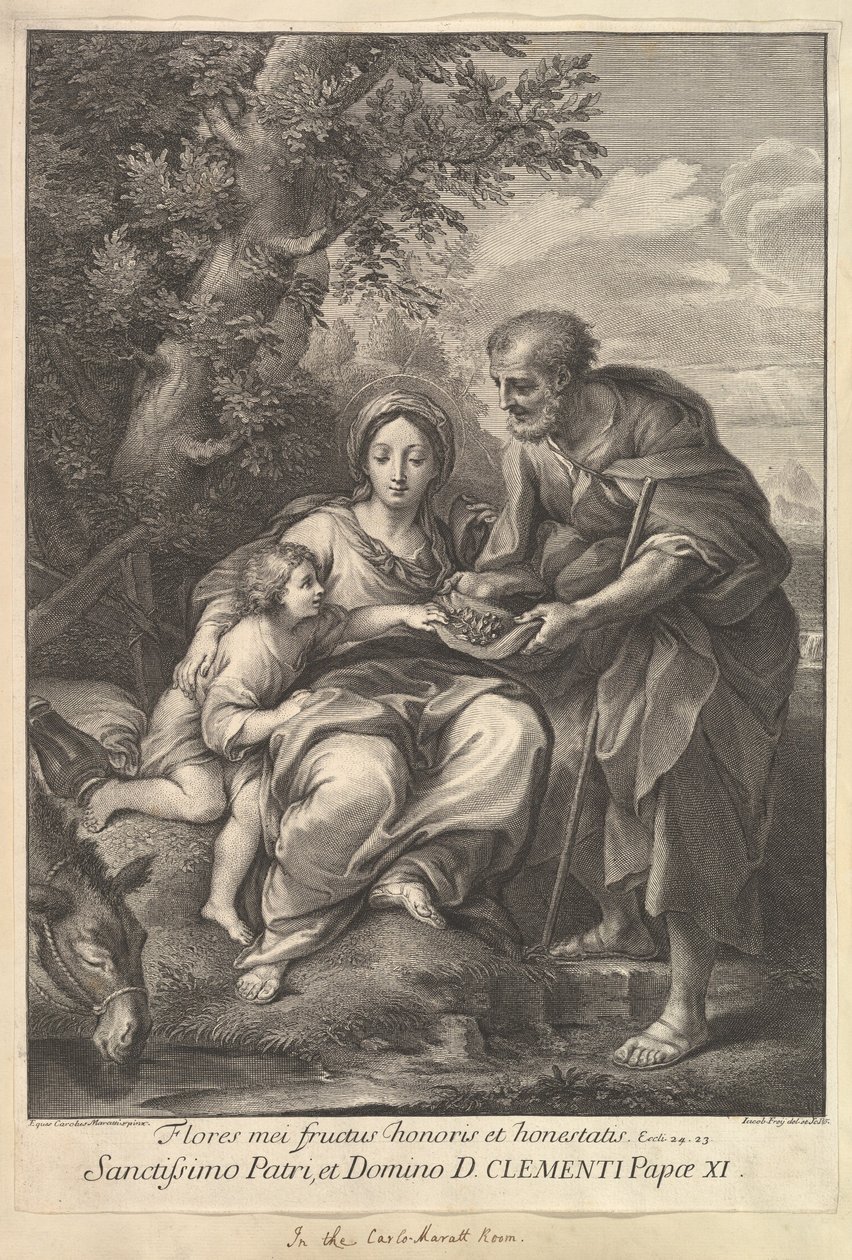 द वर्जिन एंड जोसेफ विथ द यंग जीसस, 1710-40। द्वारा जोहान जैकब फ्रे द एल्डर