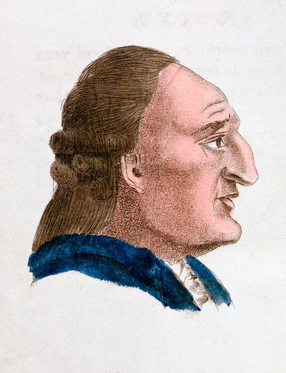 एक उग्र, भावुक स्वभाव के व्यक्ति की चेहरे की विशेषताएं, 1808 द्वारा जोहान कास्पर लवाटर