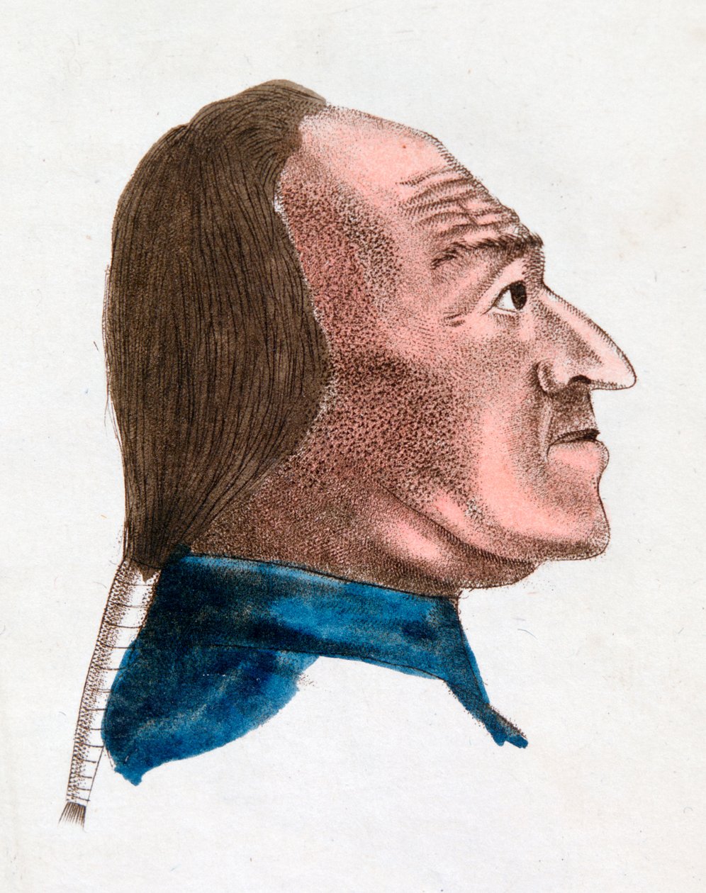 एक त्वरित स्वभाव वाले व्यक्ति की चेहरे की विशेषताएं, 1808 द्वारा जोहान कास्पर लवाटर