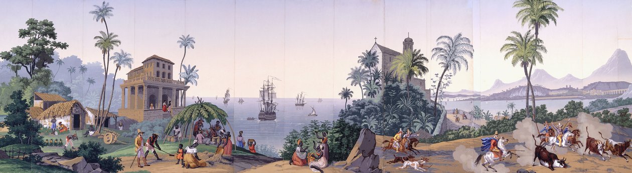 ब्राजील का दृश्य, c.1829-1835 द्वारा जोहान मोरित्ज़ रुगेंडास