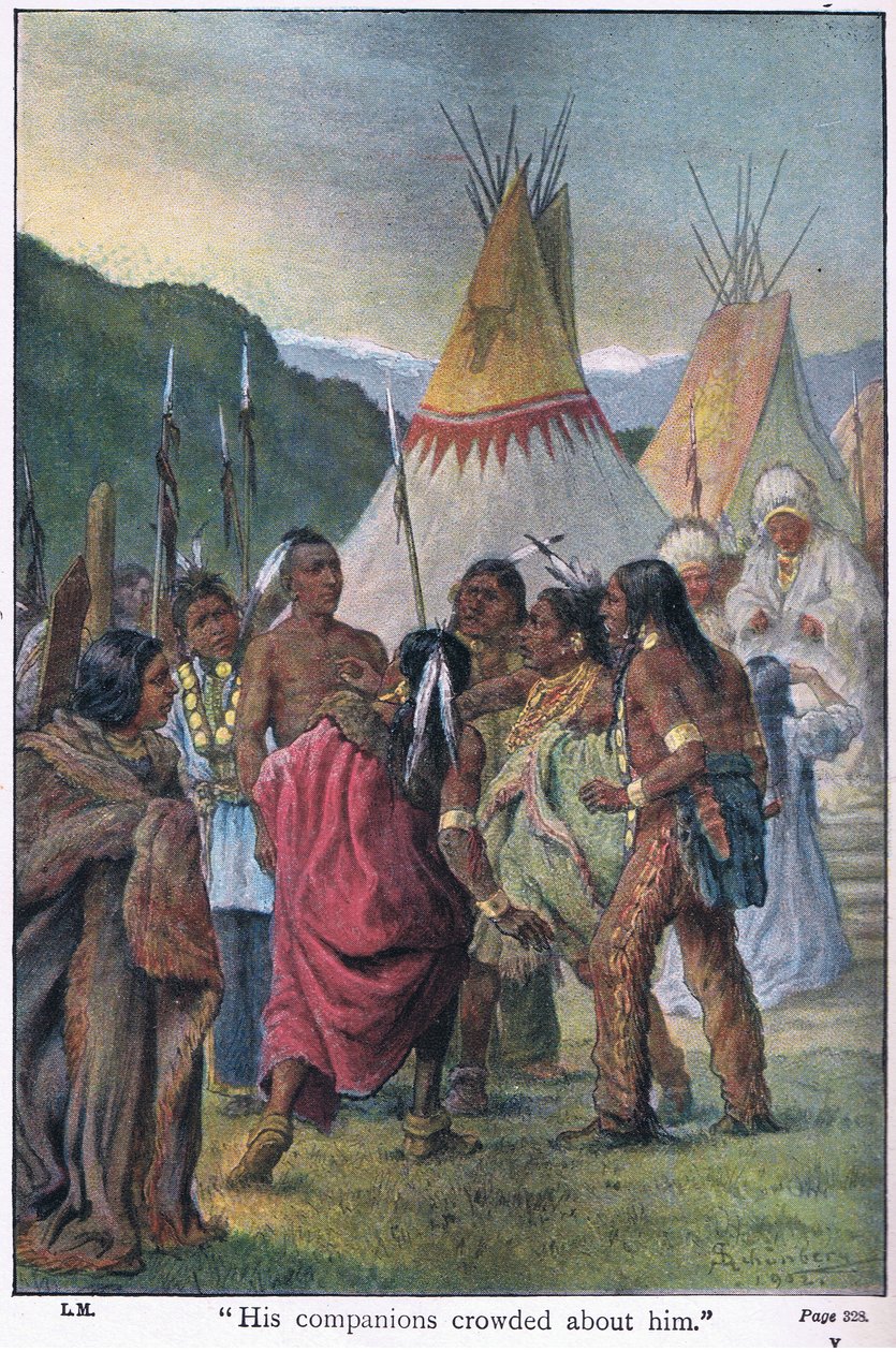 उनके साथी उनके बारे में भीड़, 1910 द्वारा जोहान नेपोमुक शोनबर्ग
