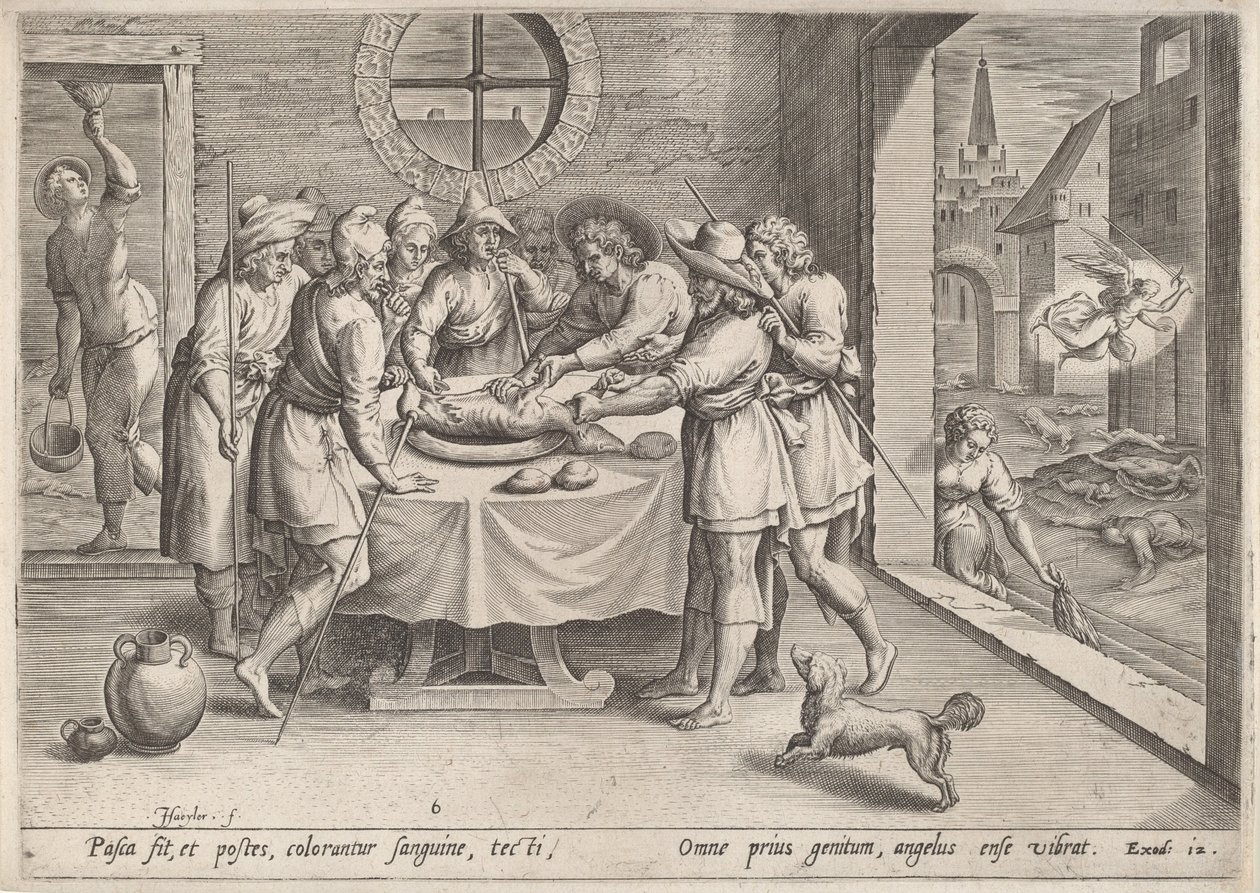 फसह की तैयारी, c.1585। द्वारा जोहान सदेलर I