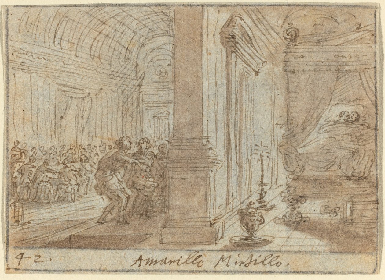 Amaryllis और बिलबेरी, 1640। द्वारा जोहान विल्हेम बौर