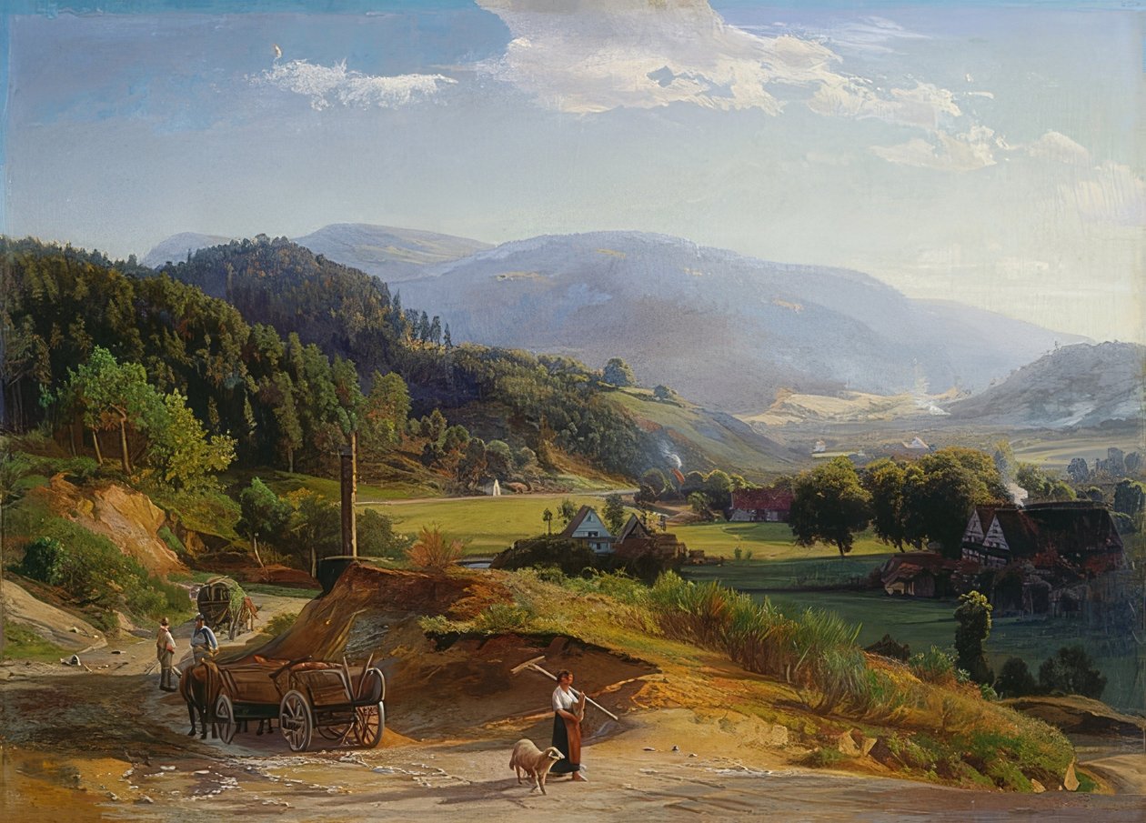 स्माइली के साथ लैंडस्केप। 1855-1856 द्वारा जोहान विल्हेम शिमर