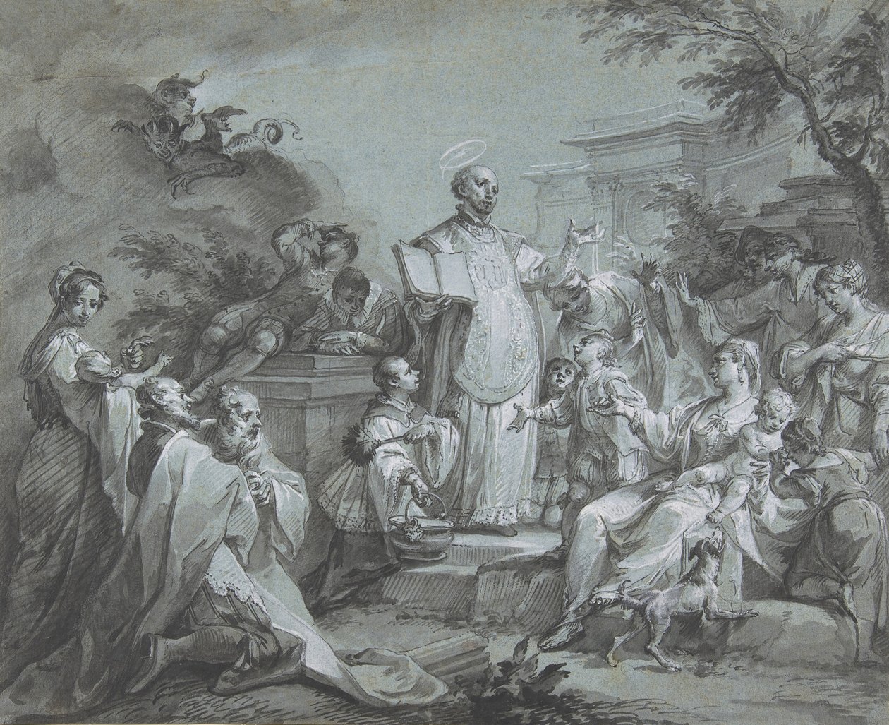 1761 से पहले लोयोला उपदेश के संत इग्नाटियस। द्वारा जोहान वोल्फगैंग बाउमगार्टनर