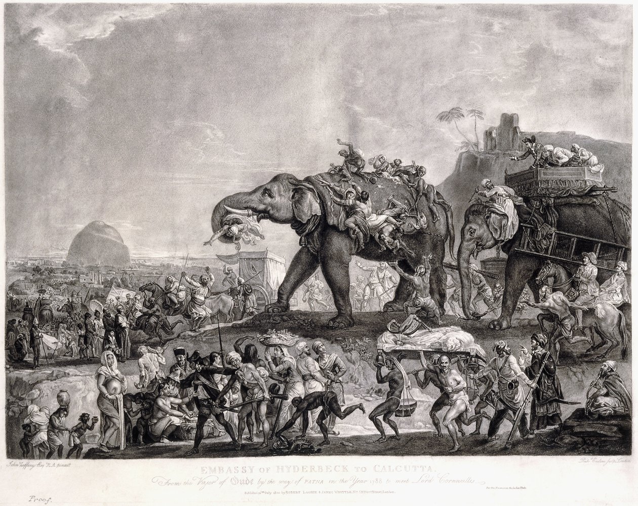 हैदरबेक से कलकत्ता दूतावास, औड के विज़ियर से, पटना के रास्ते, 1788 में, लॉर्ड कार्नवालिस से मिलने के लिए, सी। 1800 द्वारा जोहान जोसेफ ज़ॉफ़नी