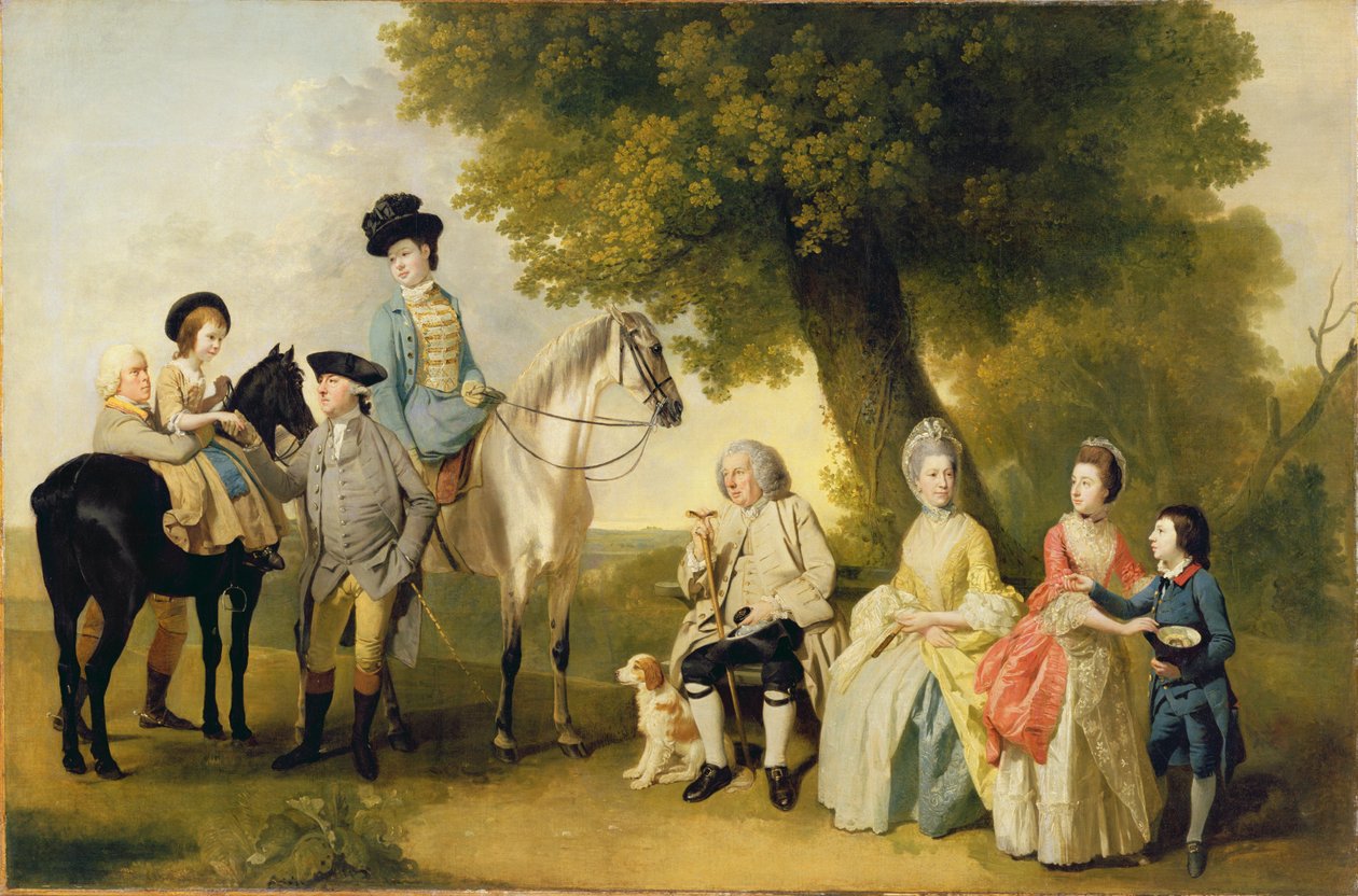 द ड्रमंड फ़ैमिली, c.1769 (कैनवास पर तेल) द्वारा जोहान जोफनी