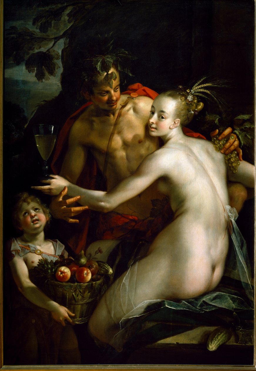 Bacchus, सेरेस और अमौर (पेंटिंग द्वारा जोहान या आचेन का हंस