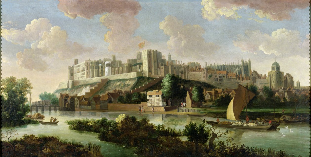 टेम्स से देखा गया विंडसर कैसल, c.1700 द्वारा जोहान्स वोर्स्टरमैन