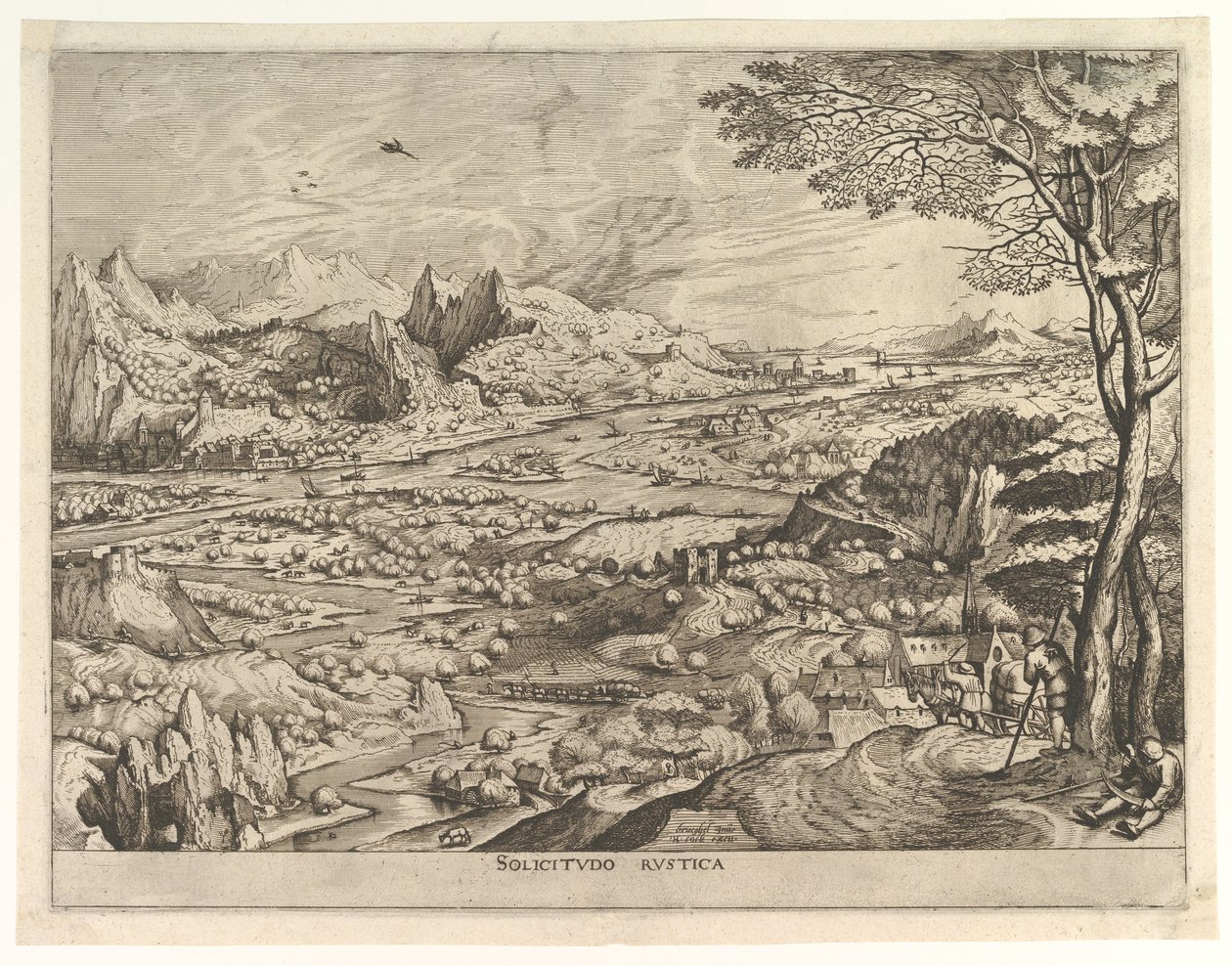द लार्ज लैंडस्केप्स से रस्टिक सॉलिसिटुडो रस्टिका, सीए। 1555-56। द्वारा जोहान्स वैन डोएटेकम I