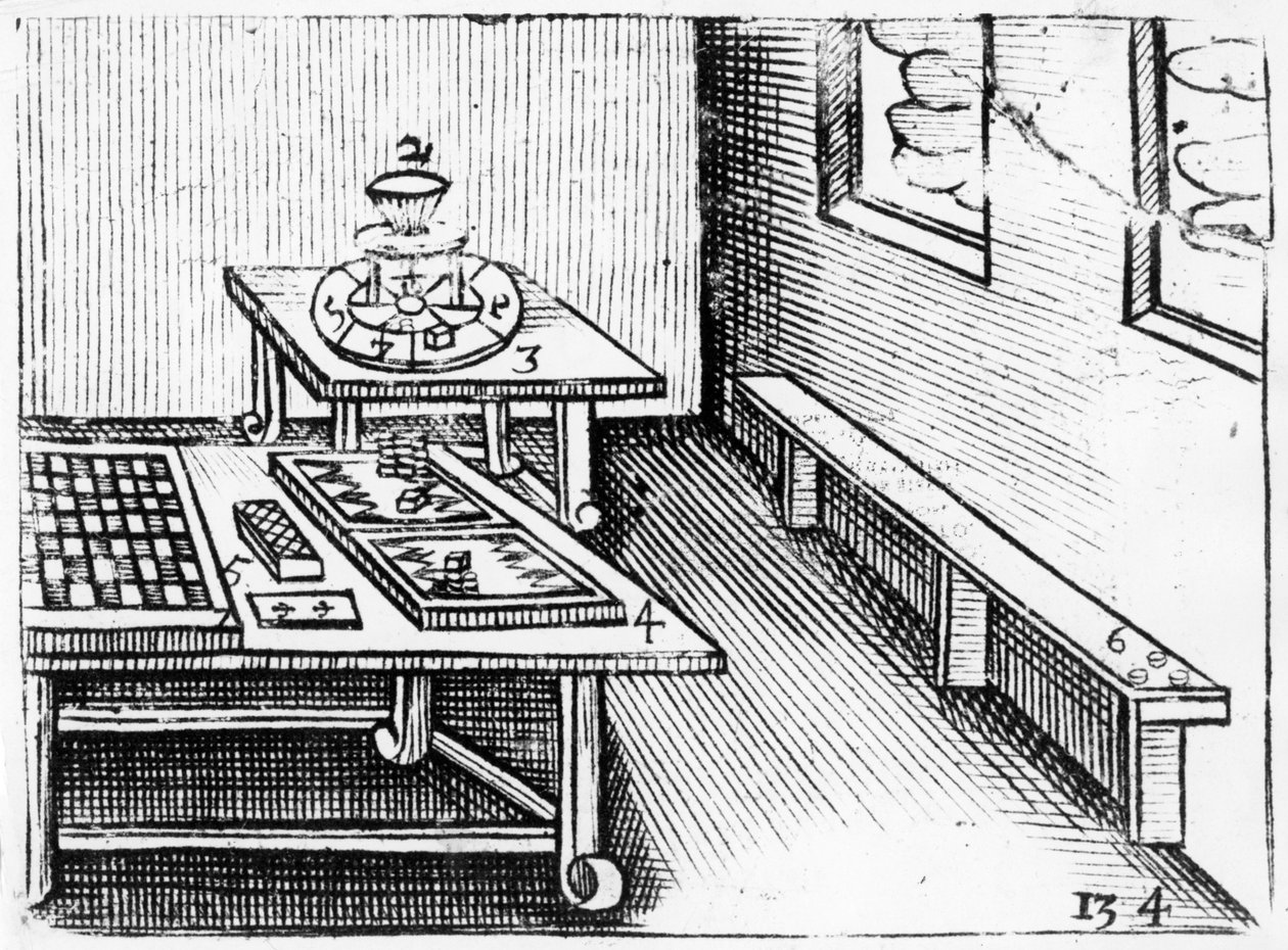 विश्व Sensualium pictus, 1658 से बोर्ड खेल द्वारा जॉन अमोस कोमेनियस