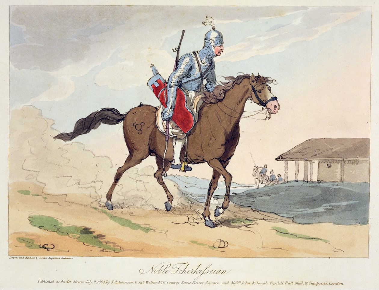 एक नोबल टॉर्केसी, कलाकार द्वारा etched, 1804 प्रकाशित द्वारा जॉन ऑगस्टस एटकिंसन