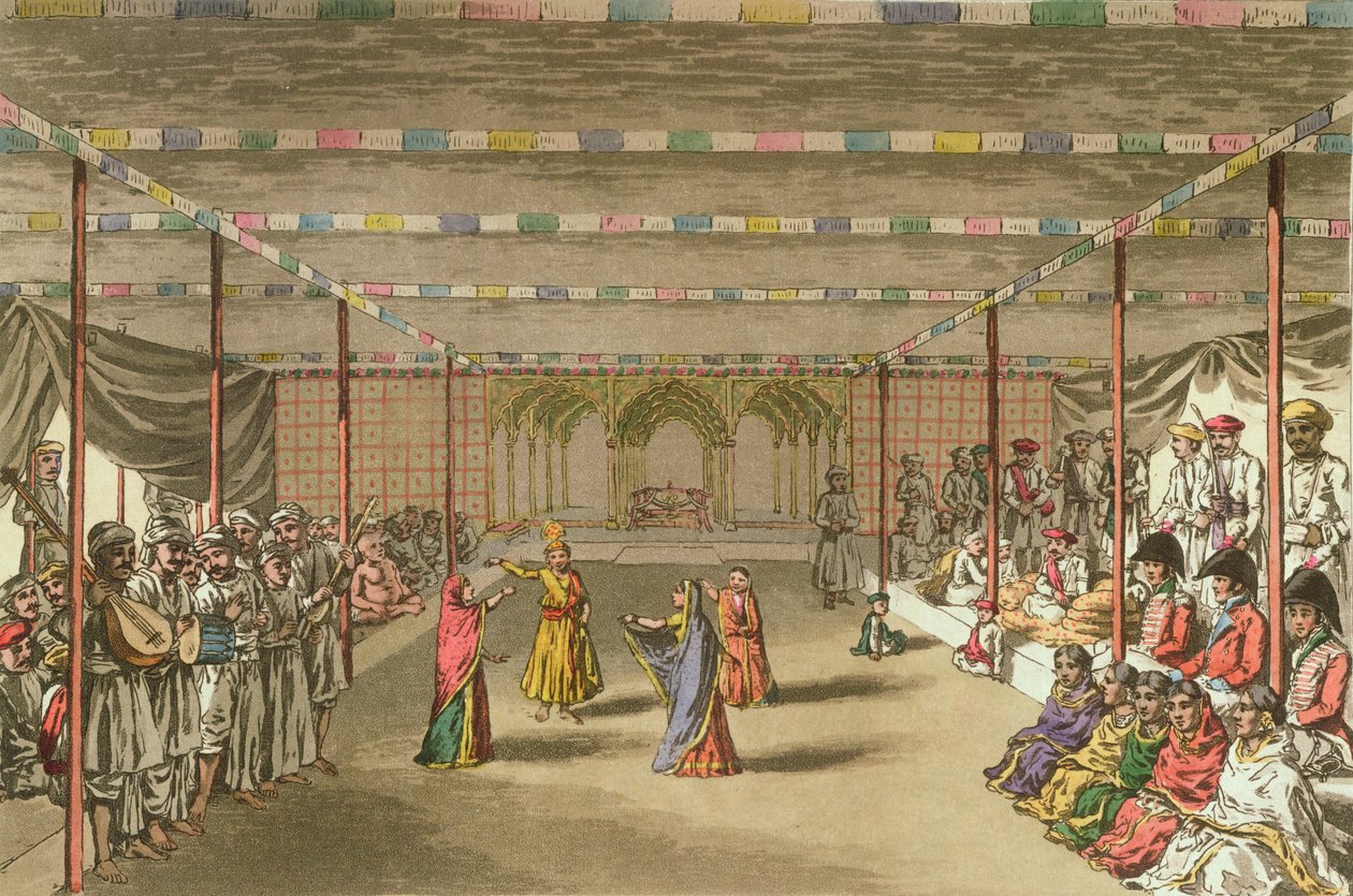 जनमुश्तोमी, &39;ए महरात्ता शिविर&39; से, 5 अप्रैल 1813 (रंग उत्कीर्णन) द्वारा जॉन ऑगस्टस एटकिंसन