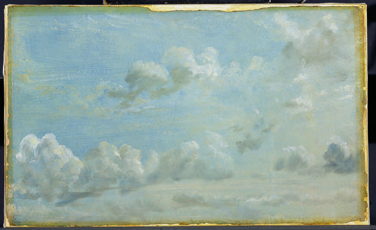 क्यूम्यल क्लाउड्स, 1822 का अध्ययन (तेल का कागज पैनल पर रखा गया) द्वारा जॉन कांस्टेबल