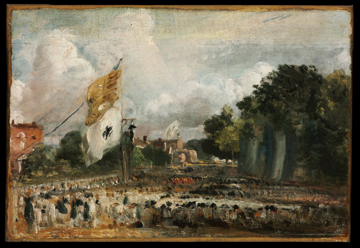 1814 के शांति और युद्ध में मित्र देशों के बीच पेरिस में आयोजित ईस्ट बर्गोल्ट ऑफ़ द पीस का उत्सव द्वारा जॉन कांस्टेबल