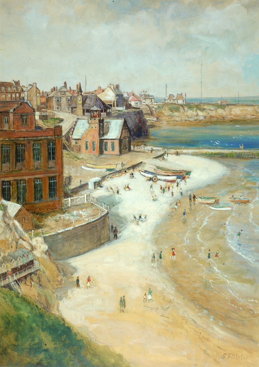 Cullercoats, नॉर्थम्बरलैंड, 1910 (तेल, कार्ड पर पेंसिल und wc) द्वारा जॉन फाल्कनर स्लेटर