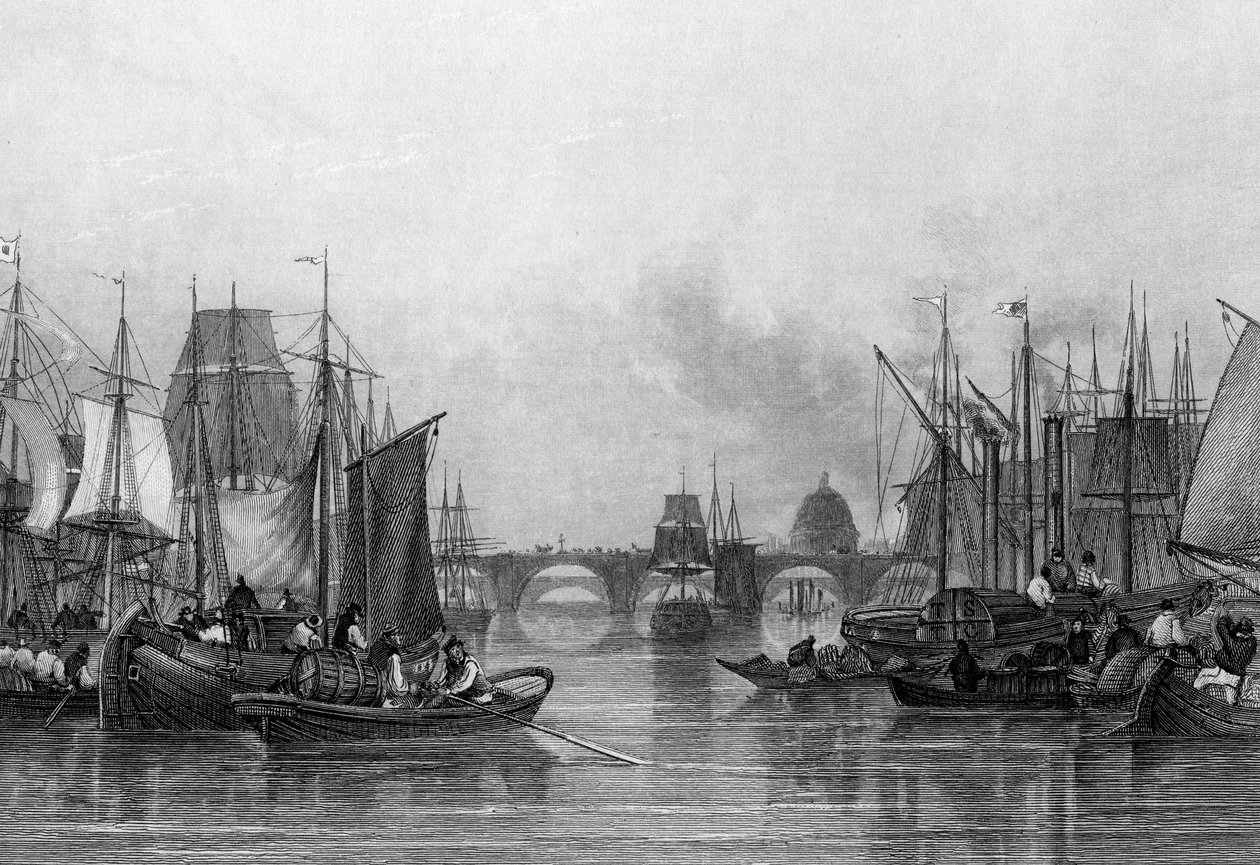 ऊपरी तल, टेम्स नदी, जॉन वुड्स द्वारा उकेरी गई, 1851 द्वारा जॉन फ्रांसिस सैल्मन