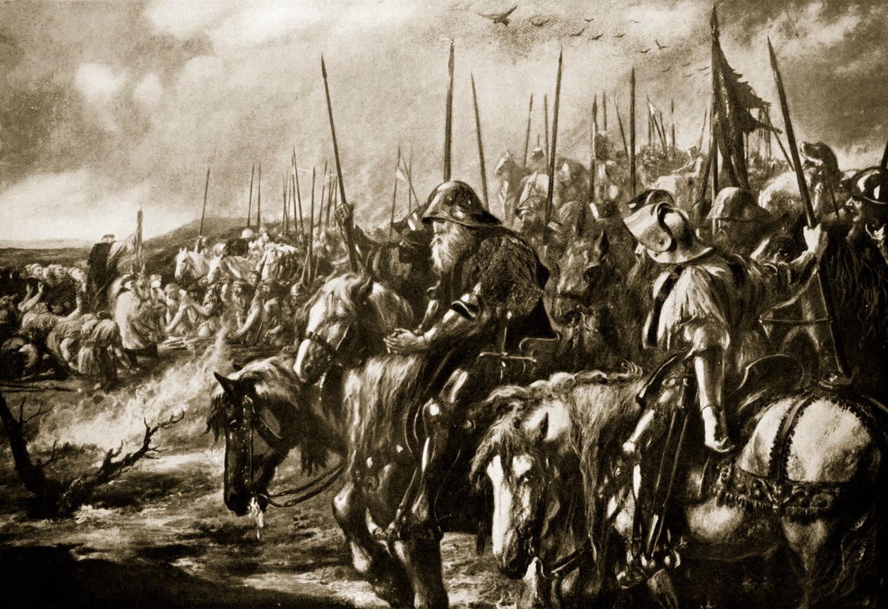 एगिनकोर्ट की लड़ाई की सुबह, 1415 द्वारा जॉन गिल्बर्ट