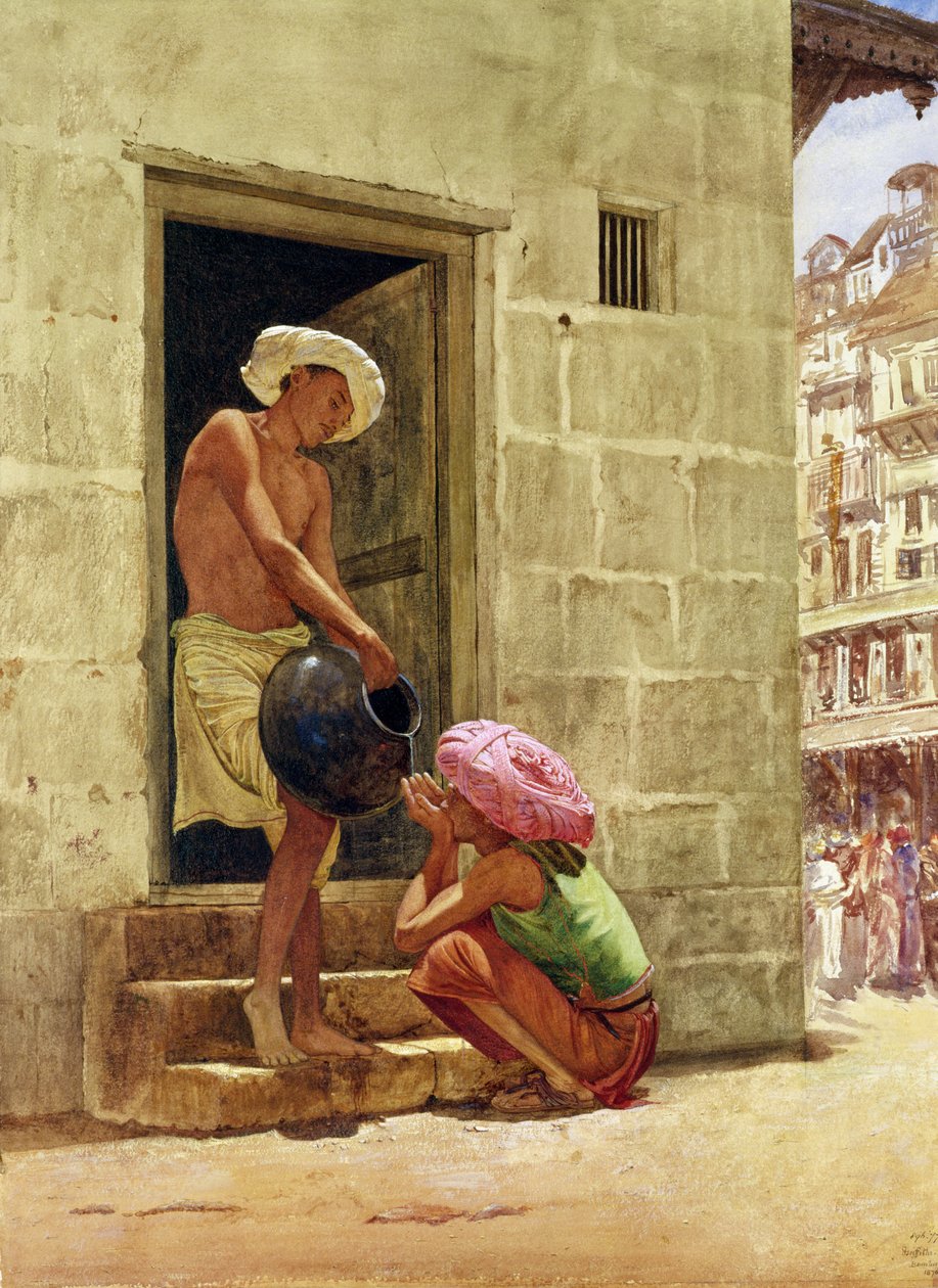 ए ड्रिंक ऑन द वे, 1876 द्वारा जॉन ग्रिफिथ्स