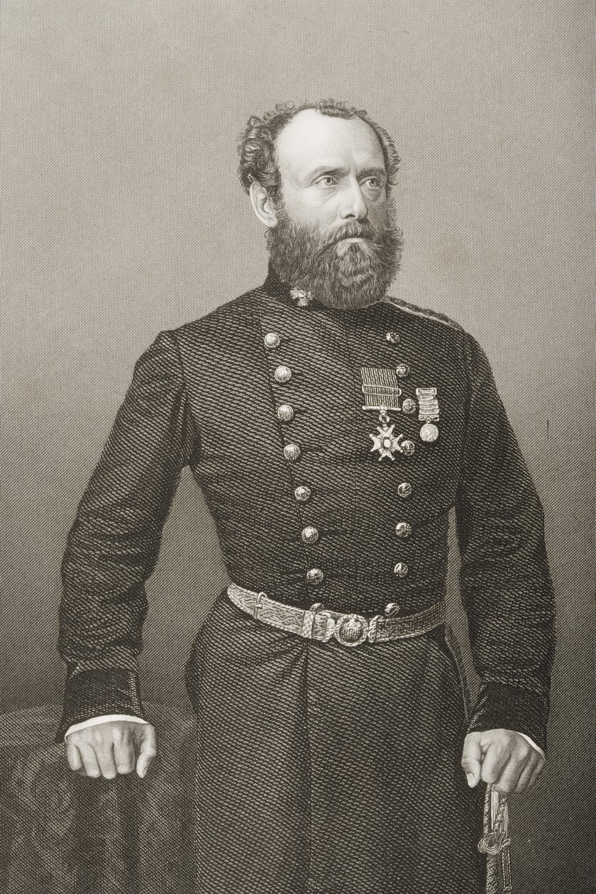 चार्ल्स ऐश विन्धम (1810-70), KCB, लंदन के 1860 में प्रकाशित &39;द ड्रॉइंग-रूम ऑफ एमिनेंट पर्सन्स, वॉल्यूम 2&39; की एक तस्वीर से डीजे पाउंड द्वारा उकेरा गया। द्वारा जॉन जाबेज एडविन पैस्ले मयाल