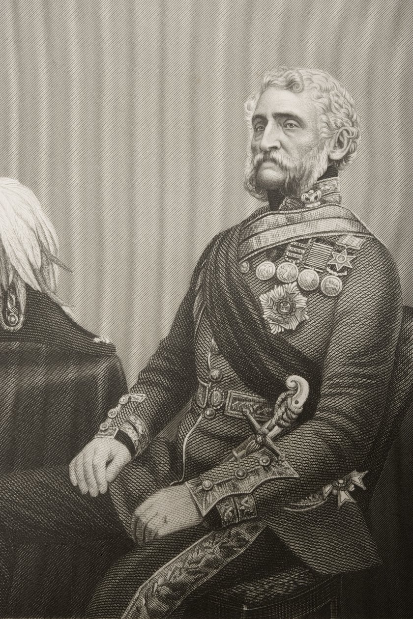 सर जॉर्ज हैरी वैकलिन स्मिथ (1787-1860) को लंदन के 1860 में प्रकाशित &39;द ड्रॉइंग-रूम ऑफ एमिनेंट पर्सनजेज, खंड 2&39; से एक डीजे से एक फोटो में उकेरा गया। द्वारा जॉन जाबेज एडविन पैस्ले मयाल