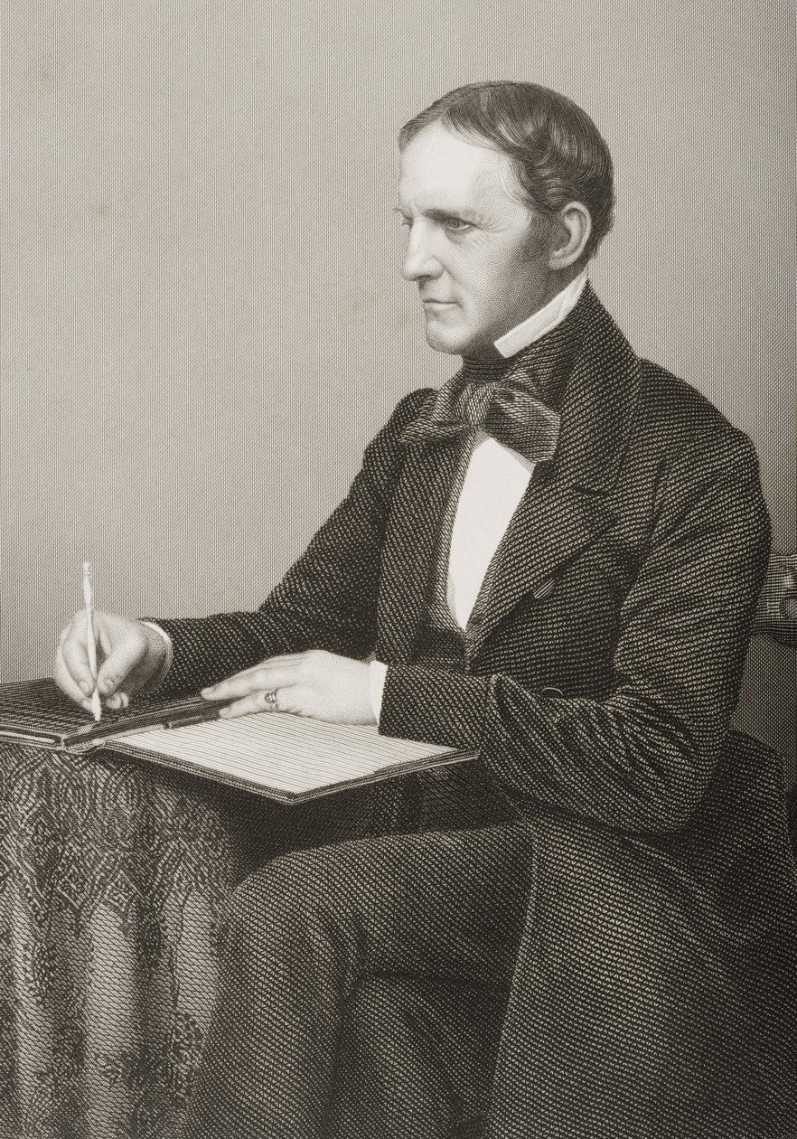 विलियम हिकलिंग प्रेस्कॉट (1796-1859) ने लंदन के 1860 में प्रकाशित &39;द ड्रॉइंग-रूम ऑफ एमिनेंट पर्सन्स, वॉल्यूम 2&39; से एक तस्वीर से डीजे पाउंड को उकेरा। द्वारा जॉन जाबेज एडविन पैस्ले मयाल