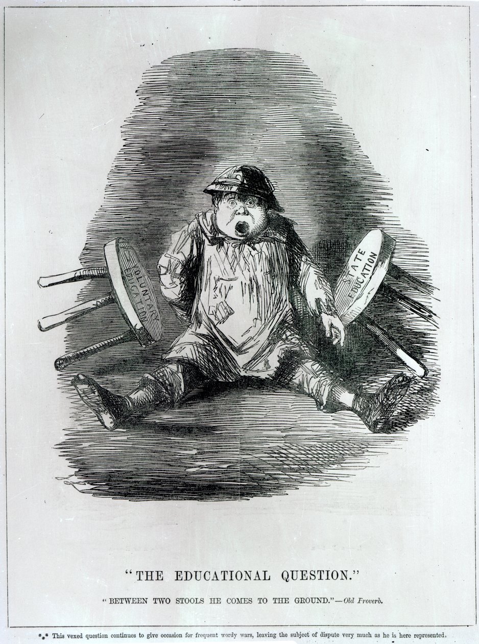 1864 में प्रकाशित &39;पंच&39; से &39;द एजुकेशनल क्वेश्चन&39;, 1846 द्वारा जॉन लीचो