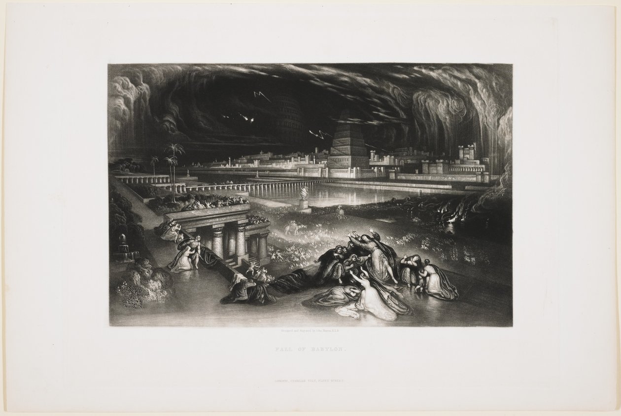 बाबुल का पतन, 1826 द्वारा जॉन मार्टिन
