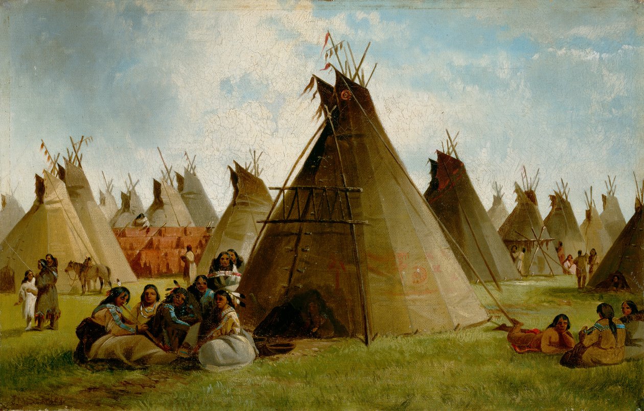 प्रेयरी इंडियन एक्ज़िबिटमेंट, c.1870 द्वारा जॉन मिक्स स्टेनली