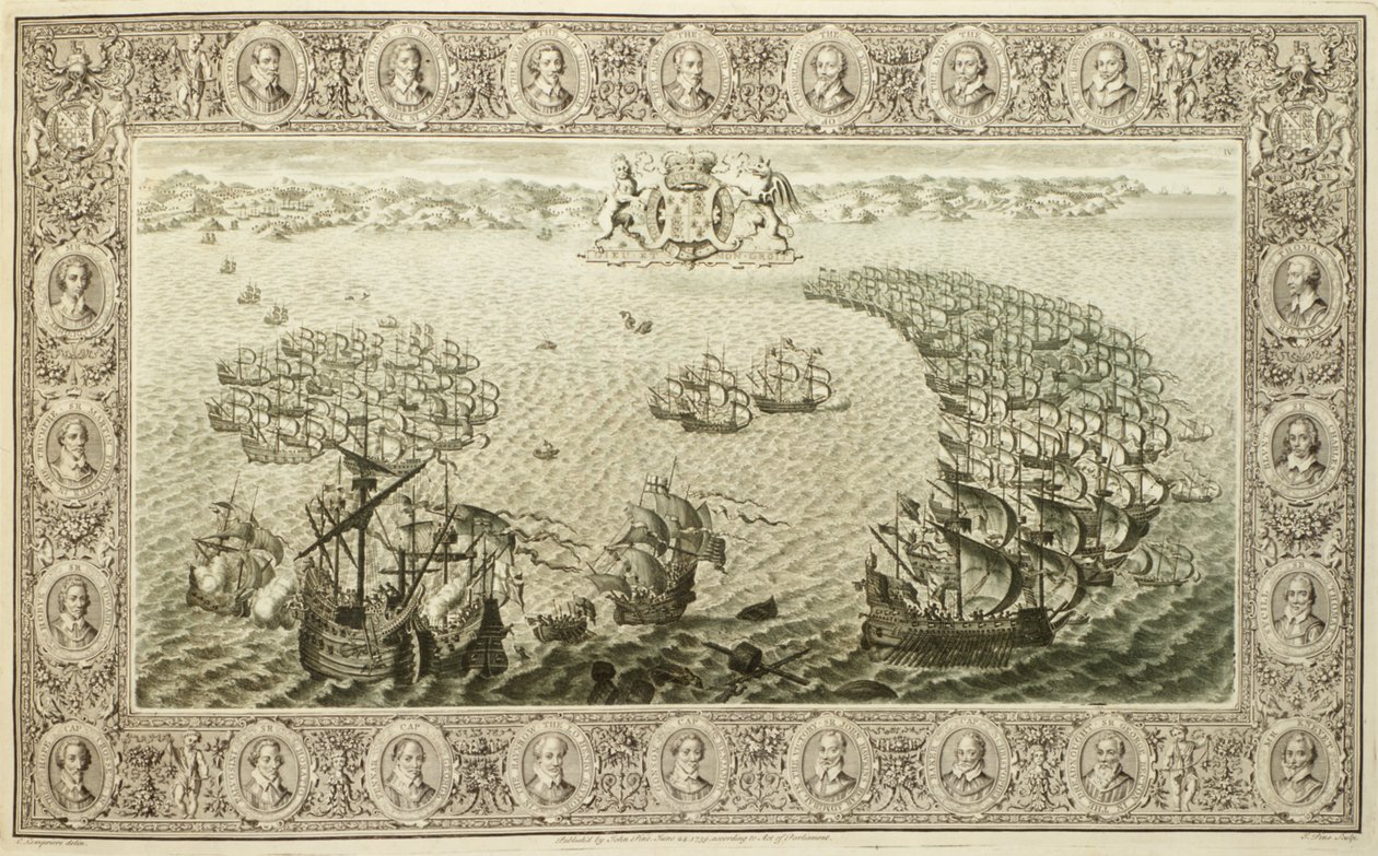 अरमाडा (टेपेस्ट्री से उत्कीर्णन), 1739 द्वारा जॉन पाइन