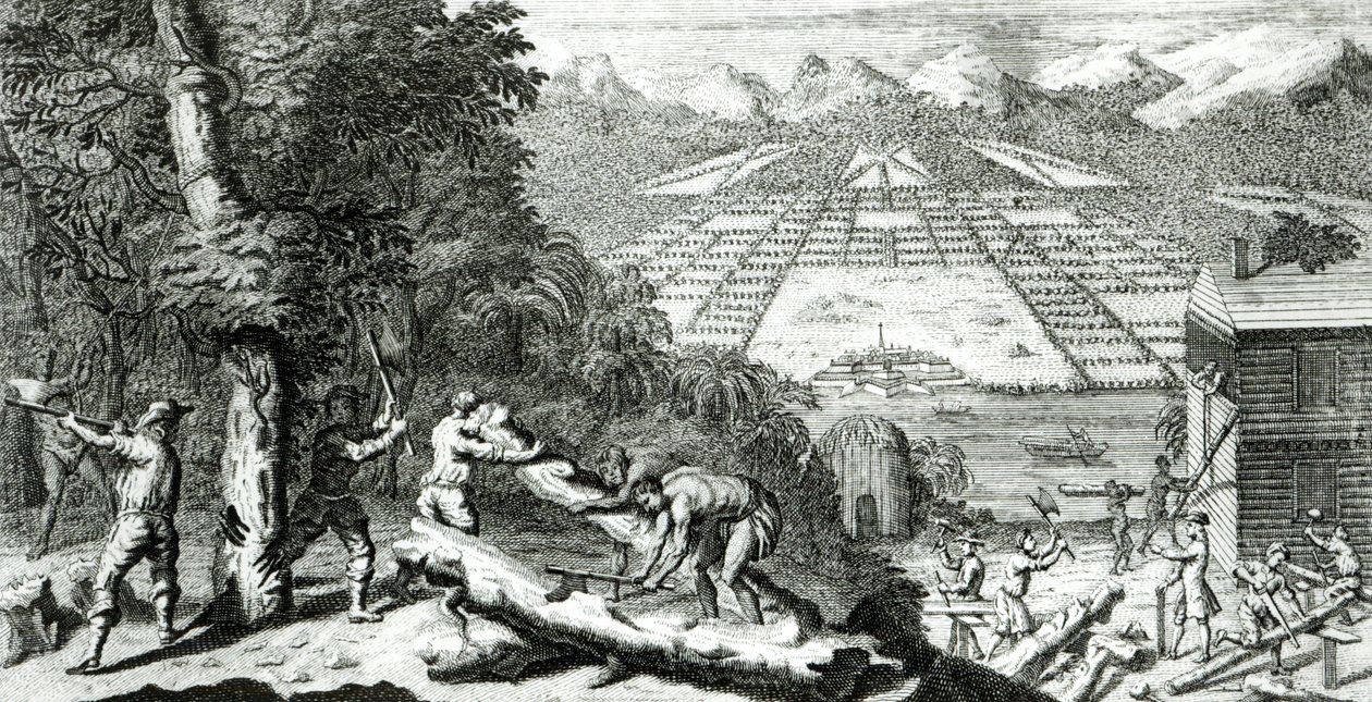 बेंजामिन मार्टिन (1699-1763), 1733 द्वारा &39;जॉर्जिया की कॉलोनी की स्थापना के कारण&39; से चित्र द्वारा जॉन पाइन