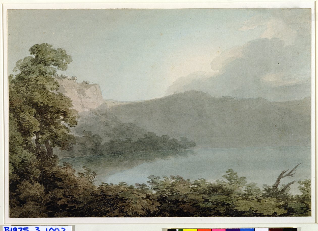 रोम और फ्लोरेंस के बीच विको झील, 1783 (भारी रखी कागज पर ग्रेफाइट und wc) द्वारा जॉन रॉबर्ट कोज़ेंस